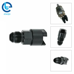 Fuel Adapter Fitting to 3/8 Quick Connect w/Thread EFI Female Black LS 6AN - Picture 1 of 10