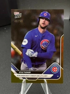 2025 Topps Now #30 Kyle Tucker Chicago Cubs GOLD Foil Parallel /50 - Picture 1 of 4