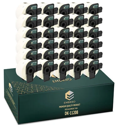 EMBRIIO 30 Rolls Label fits Brother DK-11208 P-Touch QL-800 QL-810 QL-570 QL-500 550