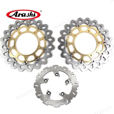Arashi GOLD Front Rear Brake Disc Rotor For Yamaha FZ1 FAZER ABS 1000 2007-2012 - Image 1 of 4