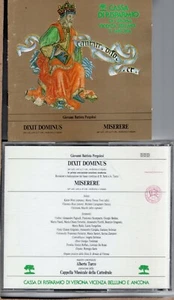 PERGOLESI Dixit Dominus / Miserere - Alberto TURCO Coro Orchestra Organo VERONA - Imagen 1 de 1