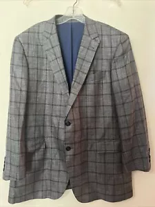 Mens Suit Jacket Sport Coat Blazer Gray Wool John Cooper Gladson New York Bamboo - Picture 1 of 18