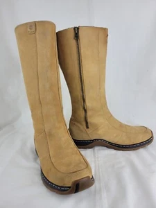 Timberland Womens Tall Wheat Color Boots Size 8M. Zipper Moc Toe - Picture 1 of 11