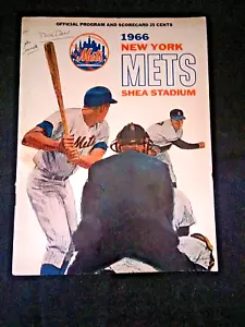 RARE 1966 New York Mets Official Program and Scorecard, SCORED w NOTES,VG/EX - Picture 1 of 21
