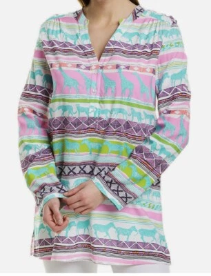 Blusa Top Tejida Tori Richard Camisa Hawaiana Safari Selva Roberta Rosa Talla XXS Foto 1 de 4