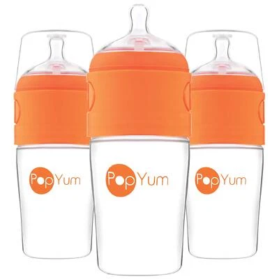 	PopYum 9 oz Orange Anti-Colic Formula Making / Mixing / Dispenser Baby Bottles	 - Image 1 of 4