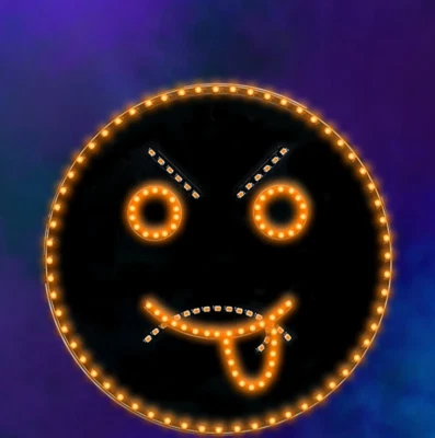 Car LED Fun Expression Light Smile Face Car Rear Window Warning Reminder Lamp - Image 1 of 4