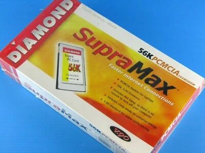 SEALED Diamond SupraMax 56K PCMCIA Fax Modem V.90 With Hot Swap - Image 1 of 4
