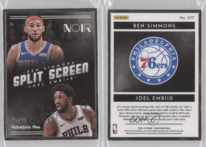 2018-19 Panini Noir Split Screen /25 Ben Simmons Joel Embiid #277