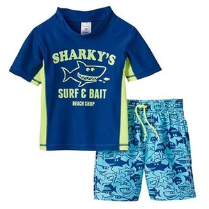 Carter's Jungen Kleinkind Marine Rash Guard Top 2-teiliges Badeshorts Set Größe 12M 18M 24M - Bild 1 von 1