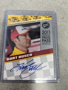 2011 Press Pass Legends Autographs Silver #LGAKUB Kurt Busch 28/50