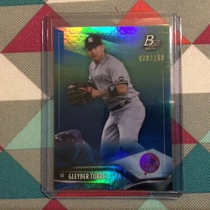 2021 Bowman Platinum Blue Gleyber Torres #41 Yankees 70/150 made - Picture 1 of 2