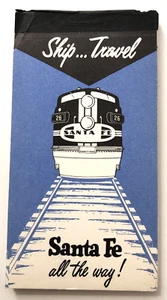 Bloc de notas de carretera ferroviaria Santa Fe de colección - 5x2,5 - envío - viaje con mapa en la parte posterior - USADO falta 3 páginas - Imagen 1 de 3