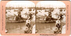 Chine.China.Le Port Animé De Canton.Busy Harbor.Photo Stereo.Stereoview.Cir.1900