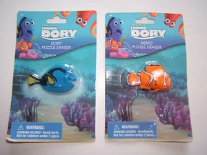 2er Set Disney Pixar Findet Dorie/Nemo Fisch Puzzle Radiergummis/Osterkorb Spielzeug - Bild 1 von 2