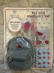 5 Piece Mini Backpack Stationery Set Includes Bag Notebook Stickers Erasers Pen - Picture 1 of 1