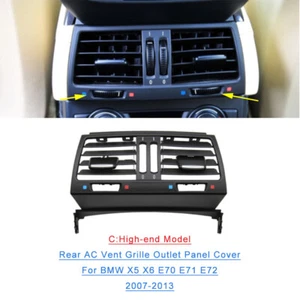 Panel de rejilla de salida de ventilación de CA central trasero (C) para BMW X5 X6 E70 E71 E72 2007-2013 - Imagen 1 de 6
