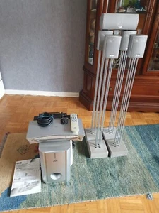 TEUFELBOXEN,DVD-Soundsystem JVC,mitBoxen, Ikea Ständer 90ern,Fernbedienung - Bild 1 von 8