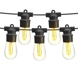48FT LED String Lights Patio Party Yard Garden Wedding Waterproof Outdoor Lamp - Picture 1 of 8