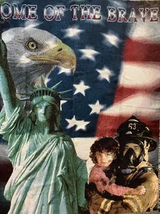 "Home of the Brave 66"" X 53"" MANTA DE TAPIZ AFGANO NUEVA" rara - Imagen 1 de 3