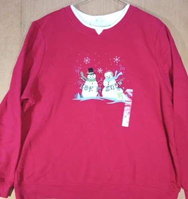 Зимняя РОЖДЕСТВЕНСКАЯ толстовка НОВАЯ PXL 32$ СНЕГОВИК Брекенридж ВЫШИТАЯ R133 - Изображение 1 из 4