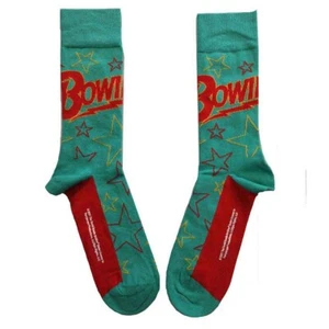 David Bowie Stars Outline Unisex-Söckchen (grün) (UK-Größe 7–11) offiziell - Bild 1 von 3