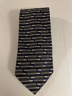 Robert Talbott Best Of Class Mark Shale 100 % seda hecho en EE. UU. negro con dorado azul Foto 1 de 4