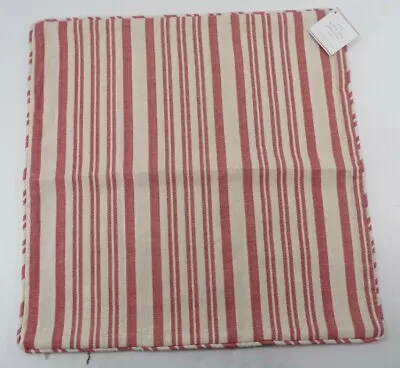 Pottery Barn Antique Striped Print Pillow Cover 20x 20" Red #7927 - Image 1 of 4