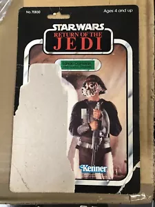 Vintage Star Wars Cardback Card Back Lando Calrissian ROTJ Jabba Guard - Picture 1 of 2