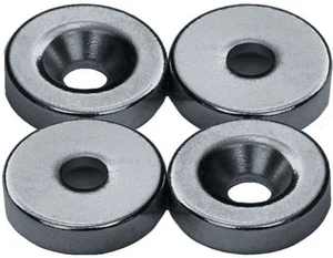 4 Neodymium Magnets 5/8 x 1/8 inch Countersink Ring - Picture 1 of 2