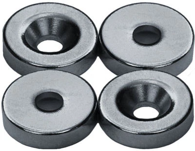 APEX MAGNETS 4 Neodymium Magnets 5/8 x 1/8 inch Countersink Ring