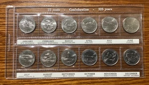 Canada 1867 - 1992 125 Confederation 25 Cent Coin Set in Original Pack - Picture 1 of 3