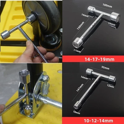 T Handle 3 Way Socket Wrench with Trifork for Cycling Repair and Maintenance - Image 1 of 4