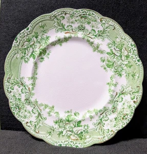 Antik 1913 Johnson Brothers THE FLORENTINE grün Speiseteller #276696, Ø10" - Bild 1 von 7