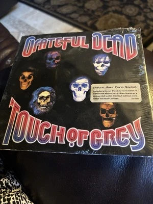 GRATEFUL DEAD TOUCH OF GREY SEALED 45 GREY VINYL + CASSETTE SINGLE POSTER 1987 Foto 1 de 3