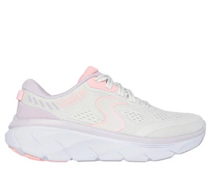 Skechers D'Lux Walker 2.0 Beige Scarpe Donna Sportive con Memory Foam Sneaker - Picture 1 of 5