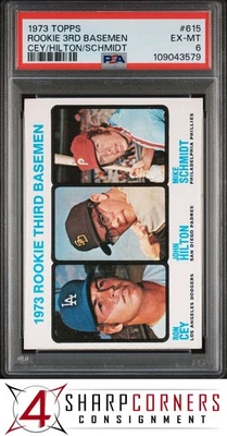 Mike Schmidt RC 1973 Topps #615 Phillies Hof PSA 6 Foto 1 de 4