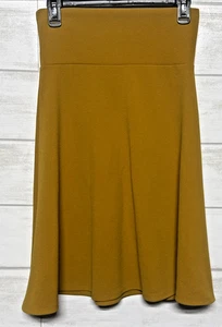 Falda Lularoe para mujer pequeña amarilla mostaza azul acampanada - Imagen 1 de 6
