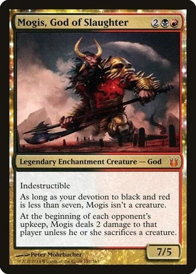 Magic the Gathering-Minotaur Deck-Red/Black-Mogis, God of Slaughter-Commander-LP - Image 1 of 4