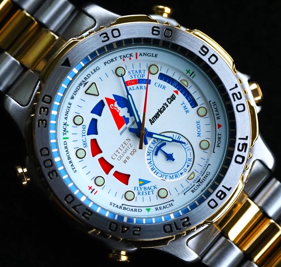 Citizen 6840 Amerca's Cup 1992 Yatchting Racing Watch           Ref. Aqualand - Image 1 of 4