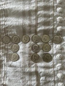 Lot Of 12 Silver 1964 - 1969 Kennedy Half Dollar 50C 40% Coin Roll - Picture 1 of 1