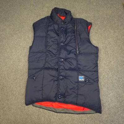 Helly hansen Vest Mens MEDIUM blue Puffer Sea & Ski Sleeveless button Size M - Image 1 of 4