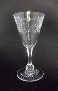 Large & Fine Vintage Hand Blown Cut Crystal Glass Water Goblet - Picture 1 of 7