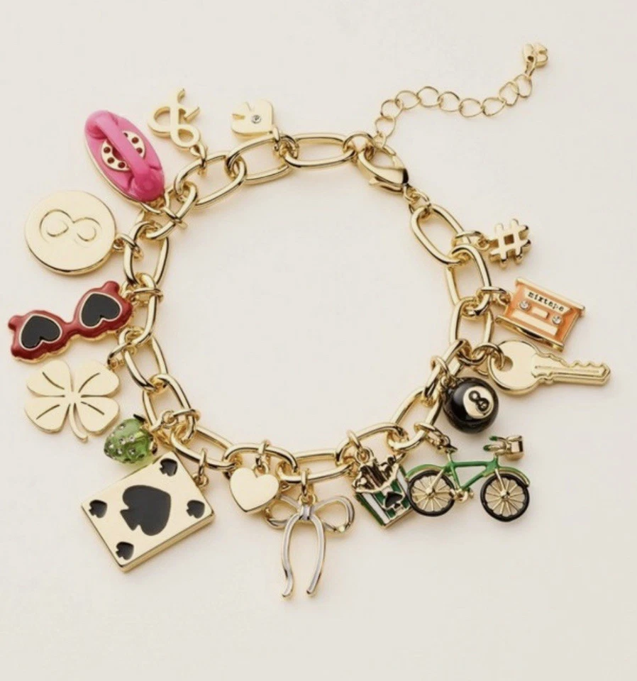 Pulseira amuleto Kate Spade New York x Target mista novidade robusta tom dourado - Imagem 1 de 1