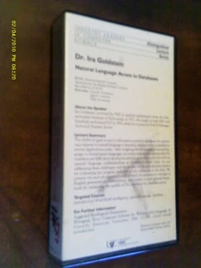 (T57) VHS 1987 NATURAL LANGUAGE ACCESS TO DATABASES - Picture 1 of 1