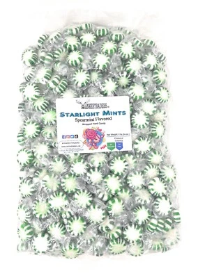 Spearmint Starlight Mints Wrapped Candy - 4 lbs. ~ YANKEETRADERS® ~FREE SHIPPING - Image 1 of 3