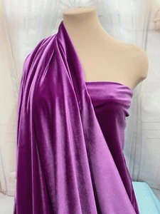TERCIOPELO SPANDEX ELÁSTICO PÚRPURA 15, BTY HOLIDAY, ROPA FORMAL, PAGENAT, BAILE BTY - Imagen 1 de 3