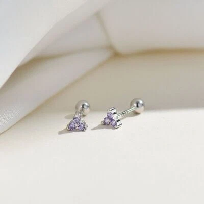 Pendientes de plata de ley 925 con flores pequeñas Tragus Helix Rook Piercing A4629 Foto 1 de 4