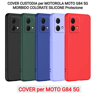 OBASTYLE COVER CUSTODIA per MOTOROLA MOTO G84 5G MORBIDO COLORATE SILICONE Protezione