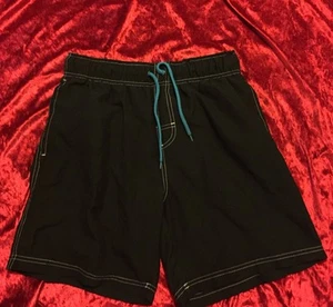 GORGEOUS DESIGNER BOYS BOARD SHORTS SIZE M ❤️ BLACK AND BLUE - Picture 1 of 7
